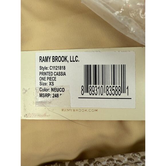 Ramy Brook One Piece Printed Cassia One Shoulder Sequin Swimsuit Size XS - Picture 7 of 9